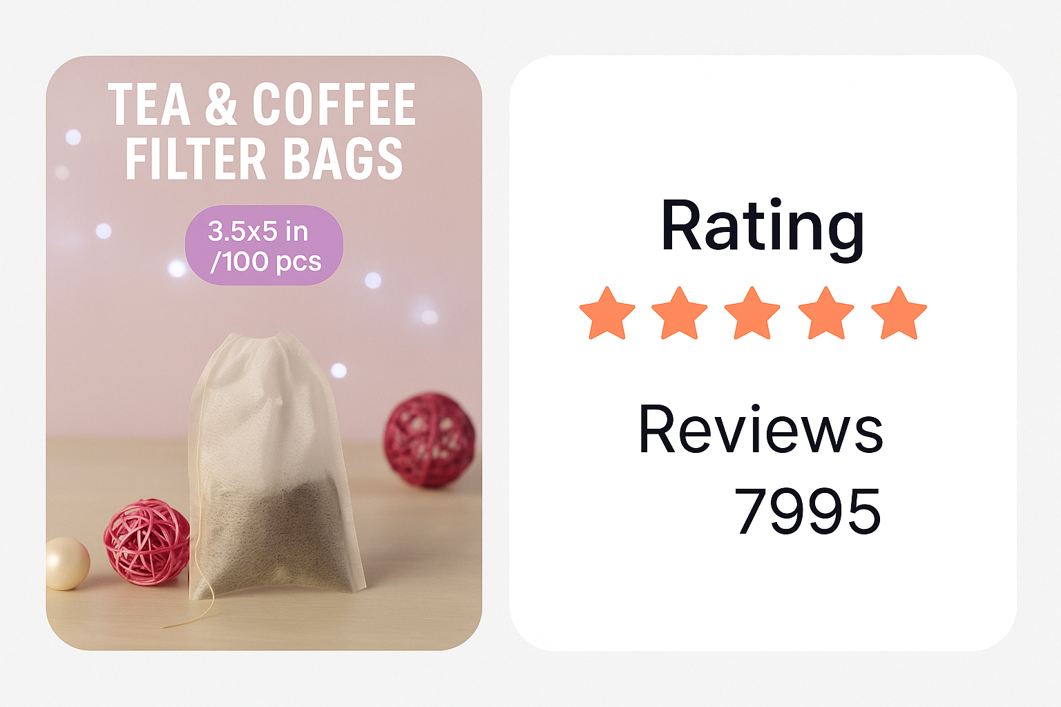 Tea & Coffee Filter Bags 5x7 card