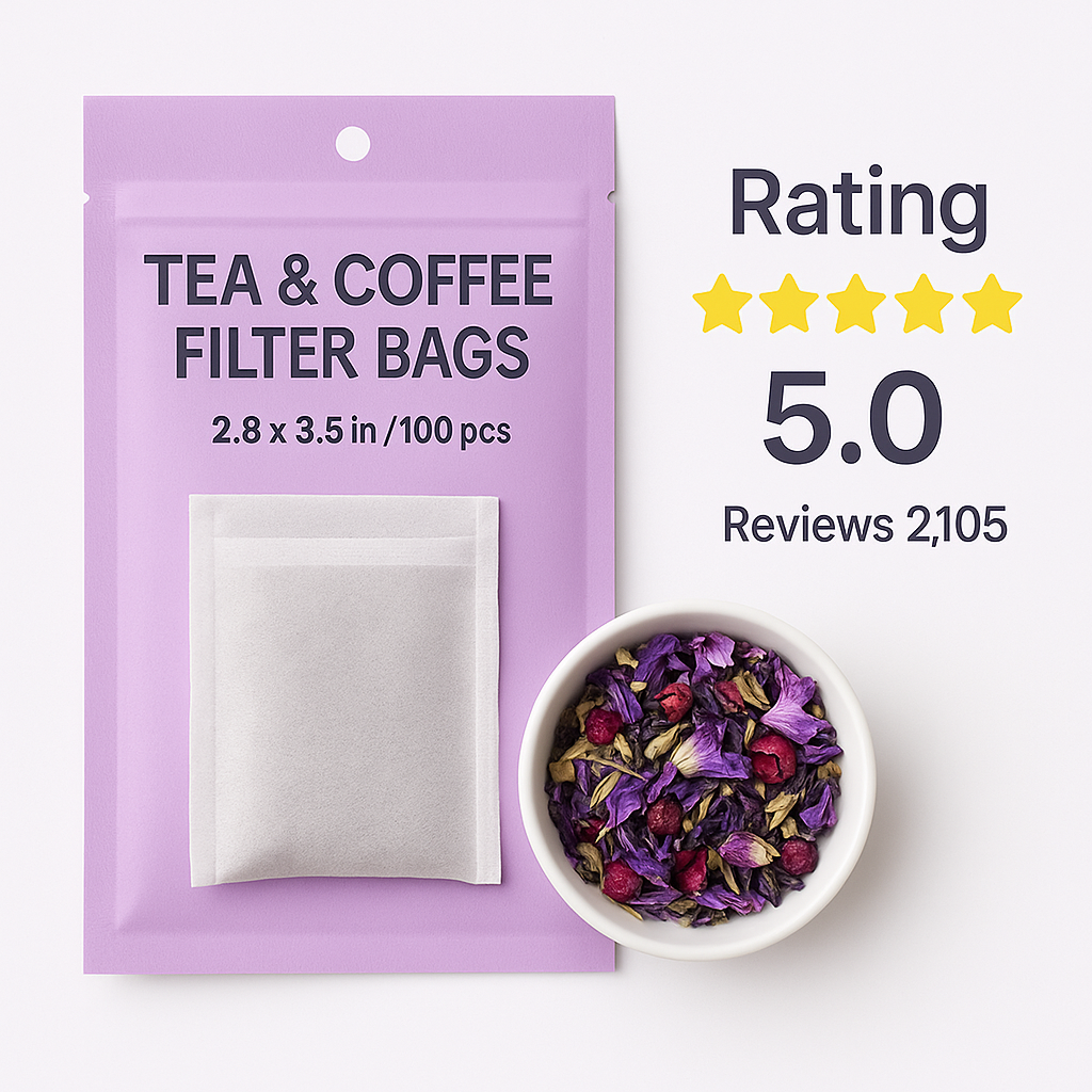 Tea & Coffee Filter Bags 7x9 card
