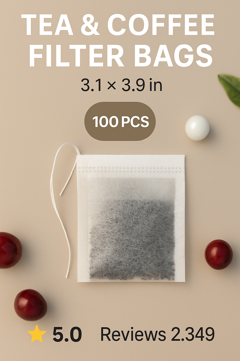 Tea & Coffee Filter Bags 8x10 card